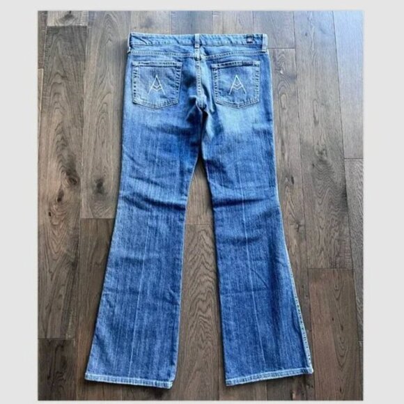 7 For All Mankind Lexie Bootcut Jeans Size 30x31 Petite "A" Pocket Denim Flare - Picture 1 of 6